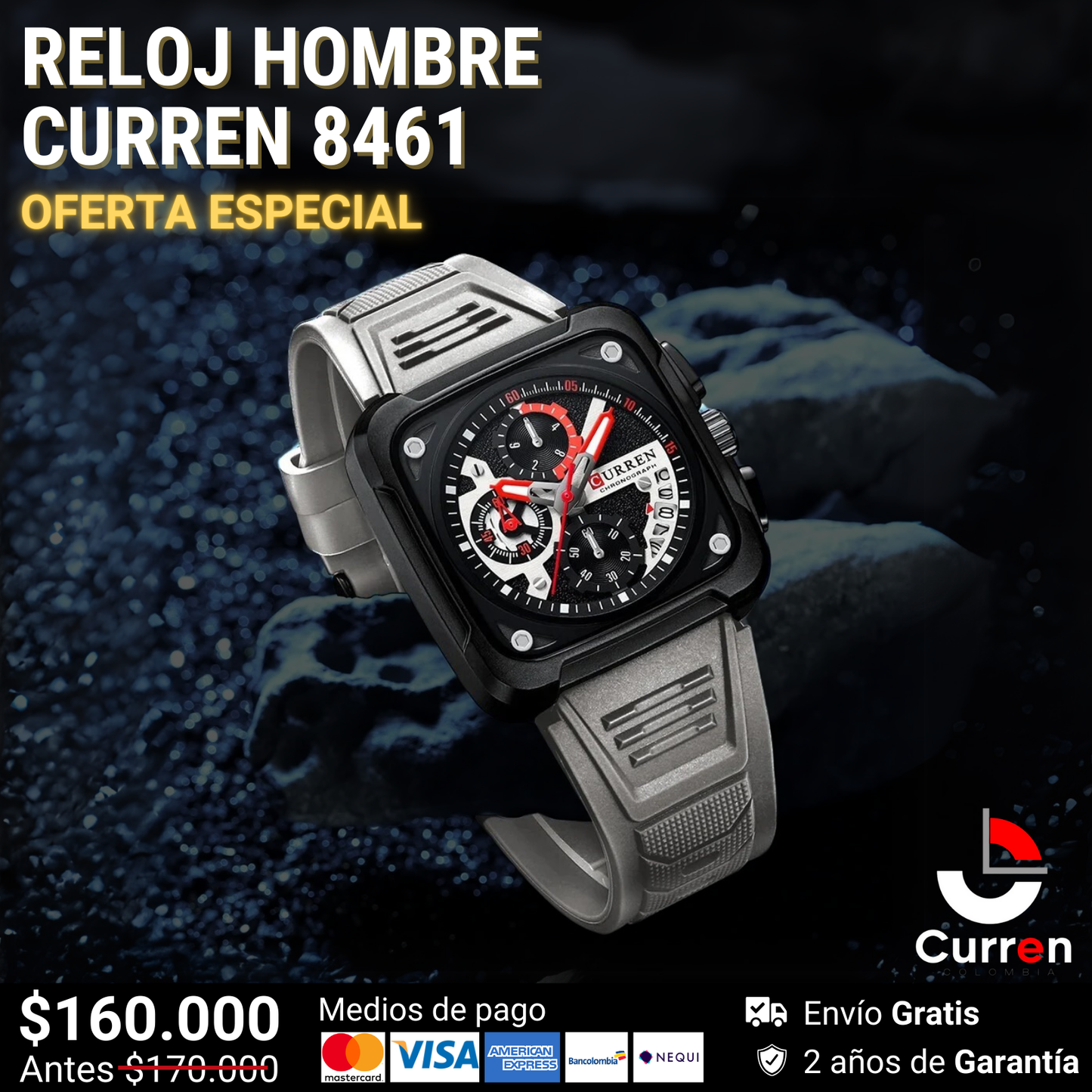 Reloj De Hombre Curren 8461🔥⌚😀